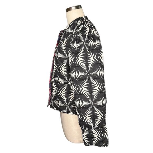 BA&SH Terry Reversible Jacket Geometric Pattern Floral Print Women's Small - Picture 5 of 10